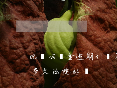 沈陽公積金逾期3個月會起訴嗎(公積金逾期多久法院起訴)