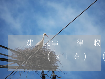 沈陽民事訴訟律師收費(fèi)(沈陽市律師協(xié)會(huì)收費(fèi)標(biāo)準(zhǔn))