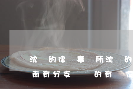 沈陽的律師事務所(沈陽的律師事務所能在濟南有分支機構的有幾家)