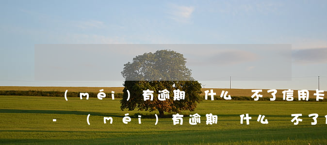 沒(méi)有逾期為什么辦不了信用卡了-沒(méi)有逾期為什么辦不了信用卡了呢