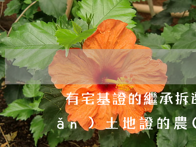 沒有宅基證的繼承拆遷怎么算(有房產(chǎn)土地證的農(nóng)村宅基地能不能繼承)