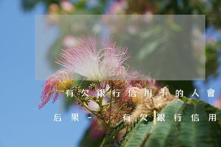 沒有欠銀行信用卡的人會(huì)有什么后果-沒有欠銀行信用卡的人會(huì)有什么后果嗎