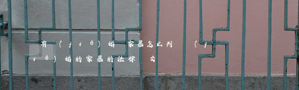 沒有結(jié)婚證家暴怎么判(沒結(jié)婚的家暴的法律條文)