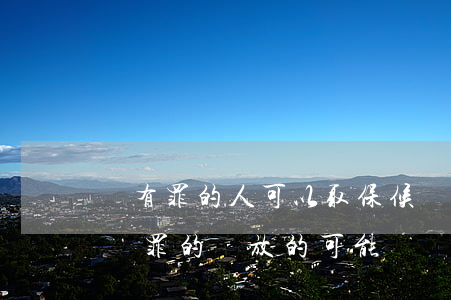 沒有罪的人可以取保候審嗎(取保候審有沒有無罪的釋放的可能)