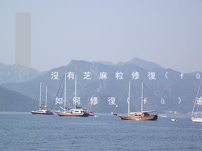 沒有芝麻粒修復(fù)逾期怎么辦(芝麻粒如何修復(fù)逾期)