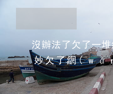 沒辦法了 欠了一堆網(wǎng)貸(莫名其妙欠了網(wǎng)貸)