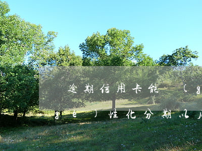 沒逾期信用卡能個(gè)性化分期嗎(個(gè)性化分期以后逾期還能再做個(gè)性化分期嗎)