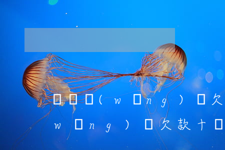 沒錢網(wǎng)貸欠了十萬怎么辦(網(wǎng)貸欠款十萬怎么辦)