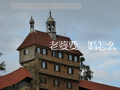 沒錢老婆要離婚怎么辦