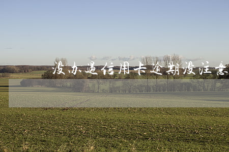 没办过信用卡逾期(没注意信用卡逾期了)