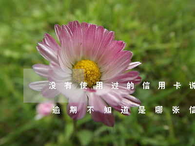 没有使用过的信用卡说我有逾期(说信用卡有逾期,不知道是哪张信用卡)