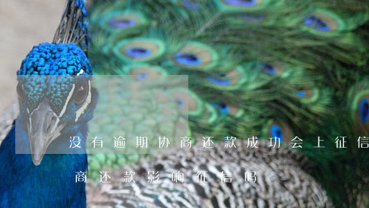 没有逾期协商还款成功会上征信吗 逾期了协商还款影响征信吗