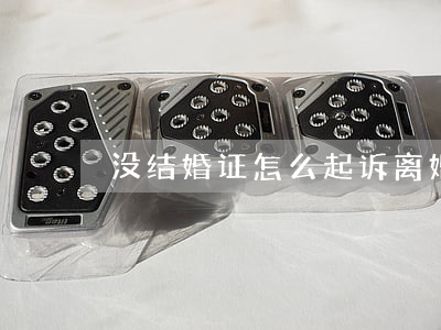 没结婚证怎么起诉离婚