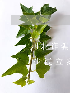 河北诈骗未遂多少钱就可以立案(非法诈骗多少钱立案)