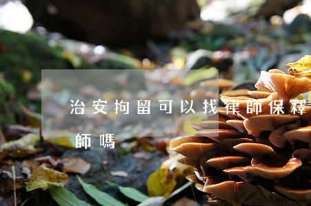 治安拘留可以找律師保釋嗎(治安拘留能請律師嗎)