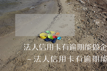 法人信用卡有逾期能做企業(yè)稅貸嗎-法人信用卡有逾期能做企業(yè)稅貸嗎