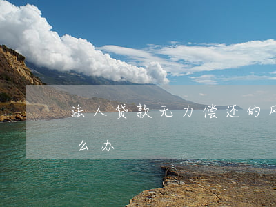 法人贷款无力偿还的风险 法人贷款还不上怎么办