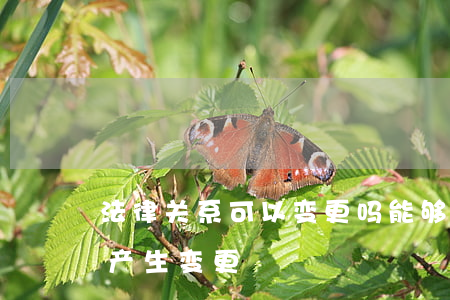 法律关系可以变更吗(能够直接引起法律关系产生 变更)