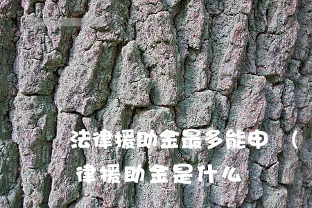 法律援助金最多能申請(qǐng)多少(法律援助金是什么)