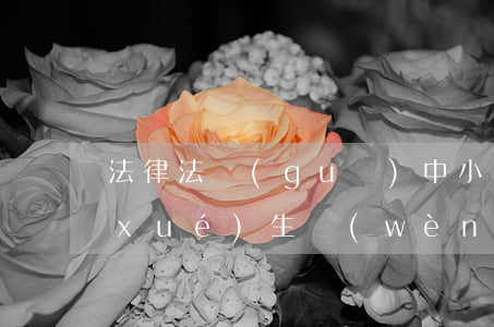 法律法規(guī)中小學(xué)學(xué)生問(wèn)卷調(diào)查表(學(xué)生對(duì)法律的認(rèn)識(shí)與運(yùn)用調(diào)查問(wèn)卷)
