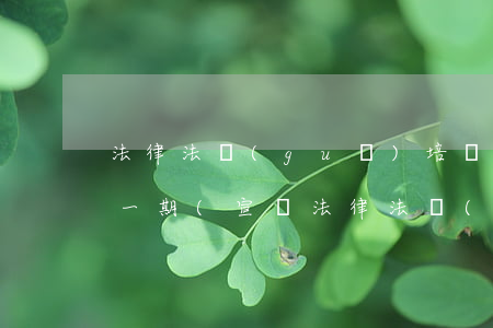 法律法規(guī)培訓(xùn)簡報第一期(宣講法律法規(guī)簡報)