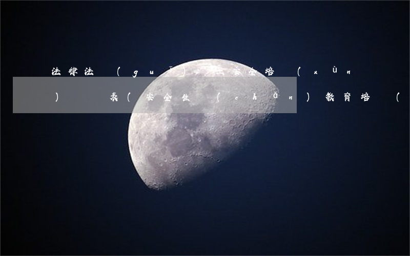 法律法規(guī)職工安全培訓(xùn)記錄表(安全生產(chǎn)教育培訓(xùn)記錄怎么寫)