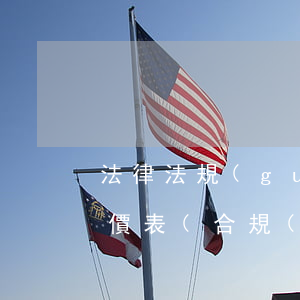 法律法規(guī)與合規(guī)性評價表(合規(guī)性評價的評價)