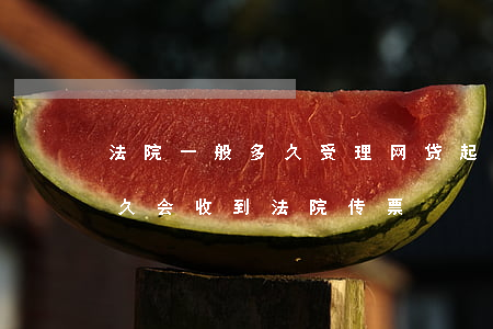法院一般多久受理网贷起诉状(网贷起诉了多久会收到法院传票)