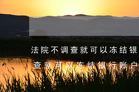 法院不调查就可以冻结银行账户吗(法院不调查就可以冻结银行账户吗)