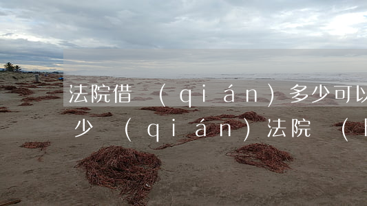 法院借錢(qián)多少可以立案(借出多少錢(qián) 法院會(huì)受理)