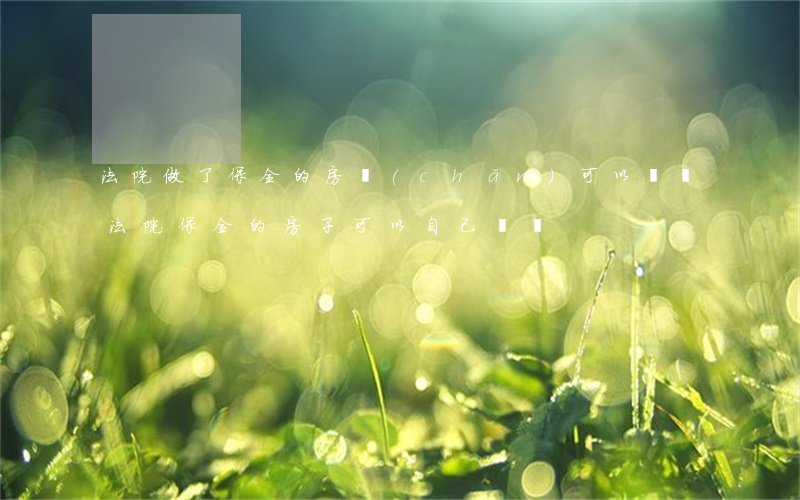 法院做了保全的房產(chǎn)可以買嗎(法院保全的房子可以自己賣嗎)