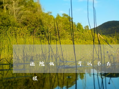 法院做筆錄可以不去嗎(法院做筆錄后什么流程)