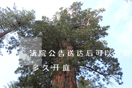 法院公告送达后可以开庭吗(法院公告送达后多久开庭)