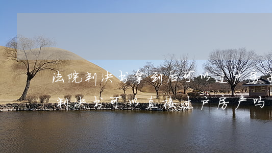 法院判决书拿到后可以过户房子吗(凭法院的判决书可以直接过户房产吗)
