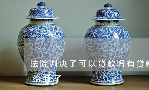 法院判决了可以贷款吗(有贷款的房子法院判给我了)