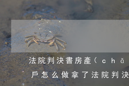 法院判決書房產(chǎn)過(guò)戶怎么做(拿了法院判決書過(guò)戶房產(chǎn)還要什么手續(xù))