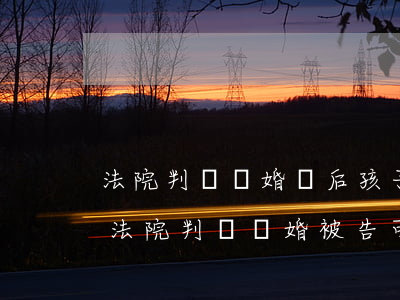 法院判決離婚為后孩子還可以上訴嗎(離婚案法院判決離婚被告可以上訴嗎)