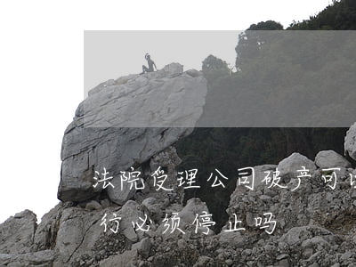 法院受理公司破产可以叫停吗(破产受理后执行必须停止吗)