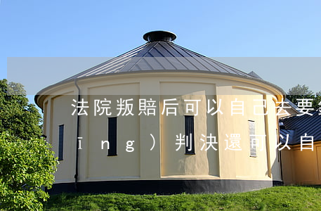 法院叛賠后可以自己去要錢嗎(法院已經(jīng)判決還可以自己要錢嗎)