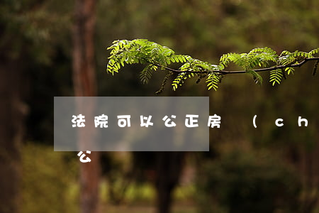 法院可以公正房產(chǎn)嗎(司法局能公證嗎)