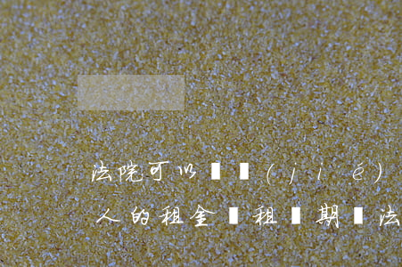 法院可以凍結(jié)被執(zhí)行人的租金嗎(租賃期間法院能否執(zhí)行)