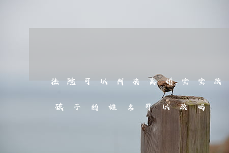 法院可以判决离婚宝宝改姓吗(法院判决离婚,孩子的姓名可以改吗?)