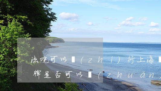 法院可以執(zhí)行上海車牌嗎(上海車牌是否可以轉(zhuǎn)讓)