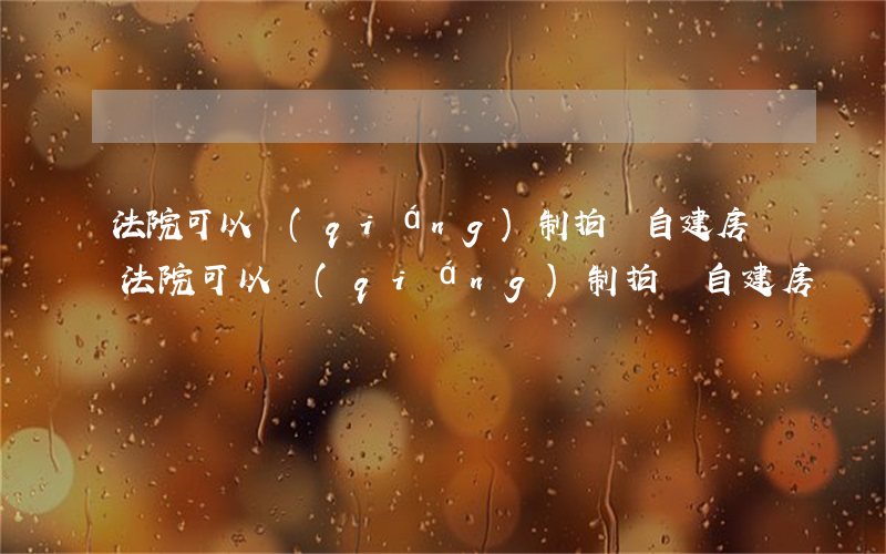 法院可以強(qiáng)制拍賣自建房嗎(法院可以強(qiáng)制拍賣自建房嗎)
