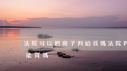 法院可以把房子判給我嗎(法院判下來的房子能買嗎)