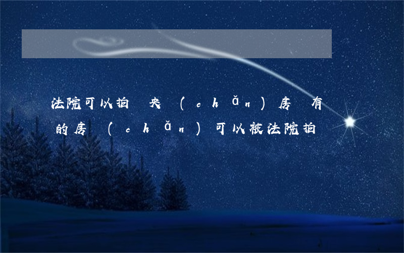 法院可以拍賣央產(chǎn)房嗎(有爭議的房產(chǎn)可以被法院拍賣嗎)