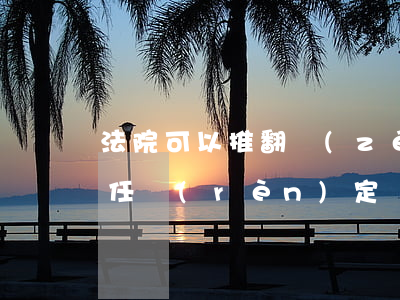 法院可以推翻責(zé)任書嗎(責(zé)任認(rèn)定書能推翻嗎)