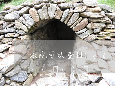 法院可以查個(gè)人財(cái)產(chǎn)嗎