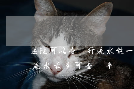 法院可以查銀行流水能一次追回嗎(法院銀行流水最多可查幾年)
