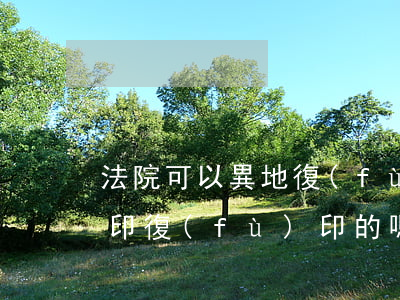 法院可以異地復(fù)印檔案嗎(法院有打印復(fù)印的嗎)